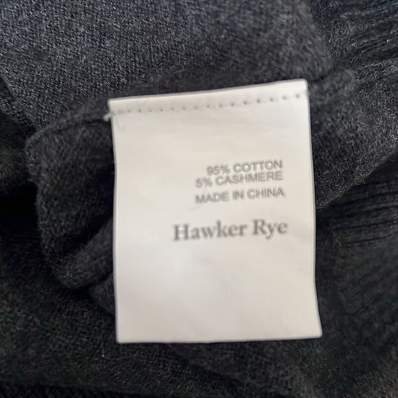 Hawker Rye Cotton Cashmere Gray Hoodie Sweater size M - Picture 4 of 5